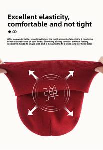 หมวกบีนนี่บุขนแกะ หมวกบีนนี่หรูหราพร้อมโลโก้แบบกำหนดเอง หมวกบีนนี่ผ้าซาติน - Product Image 4