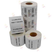 Etiquetas de Transferencia Térmica 20x10x4, Rollo de Etiquetas de Papel Blanco Recubierto, Etiquetas Adhesivas con Código de Barras Troqueladas para Supermercado/Alimentos/Envases de Cosméticos