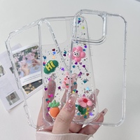 3 en 1 Colorful Glitter Cute 3D Doll Accessories Étui de téléphone portable incassable pour CAMON 40 PRO 5G