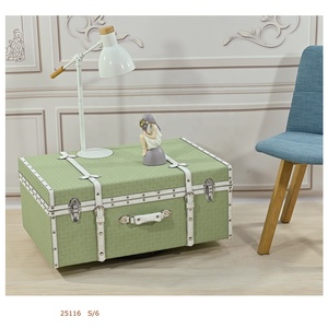 Châu Âu Phong Cách Trang Trí Gỗ Lưu Trữ Ngực Thân Cây Hộp Hình Chữ Nhật Hành Lý Vali Cho Nhà Sử Dụng Quần Áo Tổ Chức Quà Tặng Đóng Gói - Product Image 5