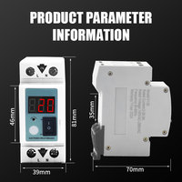 Disjoncteur électronique réglable 220V protecteur de surcharge unique montage sur Rail DIN limiteur de courant matériel PC court-Circuit