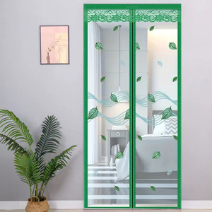 Cortina Moderna e Impermeable de Fibra de Poliéster <span class=keywords><strong>con</strong></span> Mosquitera Magnética de Fácil Instalación para Dormitorios, Baños y Hoteles - Product Image 1