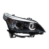 Phares avant JY pour BMW Série 5 E60 (2003-2010) avec lentilles LED Angel Eye pour feux de croisement, installation Plug-and-play pour rénovation