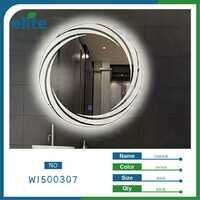 Specchio da bagno a LED rotondo moderno con motivo incorniciato per la decorazione domestica progettato per l'uso della camera da letto-acquisto all'ingrosso e all'ingrosso - Product Image 1