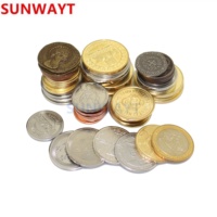 Vente en gros de pièces de monnaie personnalisées pousseur de pièces de monnaie en métal jeux blanchisserie amusement griffe machine arcade jeton pièce