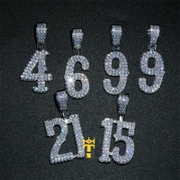 Pendentifs hip hop avec chiffres de police occidentale, colliers mixte en or et en argent, bijoux personnalisés avec nom en pendentif