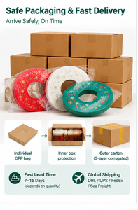 Caja de Regalo Redonda Circular para Presentaciones Navideñas, Diseño Multiusos, Tamaños Personalizados, Patrones y Logotipo para Regalos Minoristas - Product Image 3