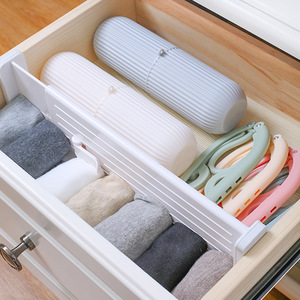 <b>Drawer</b> Organizer Expandable Rectangular White And Gray Clothing <b>Storage</b> Divider For Socks And Accessories Desktop Organization - Product Image 4
