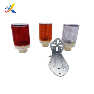 Luce di Segnalazione <span class=keywords><strong>Solare</strong></span> a LED ad Alta Luminosità Lampeggiante con Base per Montaggio a Terra in Plastica Alimentazione Esterna per Costruzioni Stradali - Product Image 3
