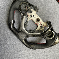 Volant en fibre de carbone pour Honda Civic 9ème génération 2005-2012, style personnalisé avec LED, pièces automobiles de course
