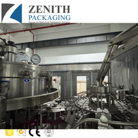 Machine de remplissage d'eau en bouteille à alimentation directe d'usine / Ligne de remplissage grande capacité / Convient aux bouteilles PET/verre / PLC intelligent