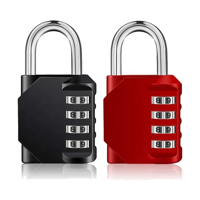 4 अंकों लॉकर जिम के लिए स्कूल लॉकर्स भारी शुल्क Padlocks Weatherproof पिछवाड़े के लिए कोडित Padlocks आउटडोर बाड़ गेट शेड दरवाजा