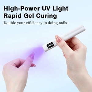 Lampe à ongles LED UV professionnelle <span class=keywords><strong>QAN</strong></span> 2-en-1 rechargeable avec support magnétique et col de cygne flexible à 360°, minuterie LCD - Product Image 6