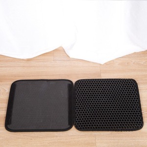 Tapis de litière pour chat double couche en EVA - Nid d'abeille anti-éclaboussures lavable avec Velcro - Product Image 2
