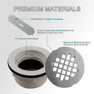 Suministro Directo de Fabricantes Americanos de Desagües para Piso, Conexión de 4 Pulgadas, PVC Moderno, Antiderrames, Antiolores, con Filtro para Cabello - Product Image 5