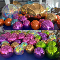Ballon sphérique miroir géant personnalisé en PVC gonflable, imperméable et durable, pour la décoration de mariages, de fêtes et de scènes