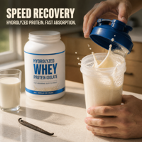 Poudre de Protéine de Lactosérum Isolat Vanille Sans Gluten Marque Privée OEM ODM Nutrition Sportive Masse Musculaire Shake