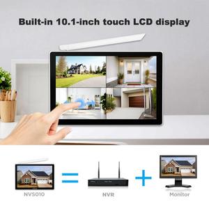 Vente chaude <span class=keywords><strong>SriHome</strong></span> NVS010-IPC065 5MP HD 4-CH WiFi Kit de caméra IP avec enregistreur vidéo réseau de moniteur à écran tactile de 10.1 pouces - Product Image 4
