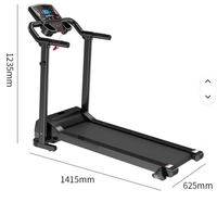 Tapis roulant électrique pliable multi-positions avec écran LED, programmes d'exercice, moteur DC 1,5 CV, vitesse 1-12 km/h, sans test de fréquence cardiaque