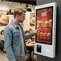 WUXIN - Quiosco de Pedidos con Pantalla Táctil LCD de 27 Pulgadas para Restaurantes, con Lector de Códigos de Barras, SDK y Pago de Autoservicio