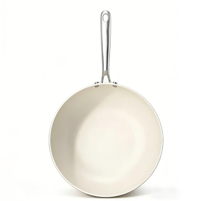 28/30cm Flat-Bottomed Induction Cooker Gas Stove Aluminum Alloy Modern Ceramic Coated Thickened Non-Stick Frying Pan