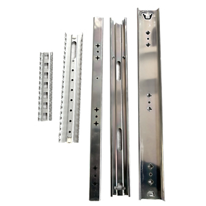 LILIN 헤비 듀티 산업용 레일 3 섹션 전체 연장 500lb 하중 측면 장착 서랍 슬라이드 - Product Image 3