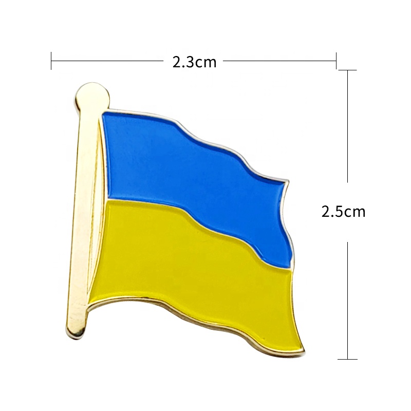 Горячая Распродажа, высококачественная металлическая жесткая эмалированная булавка с украинским флагом, булавка для лацкана, распродажа
