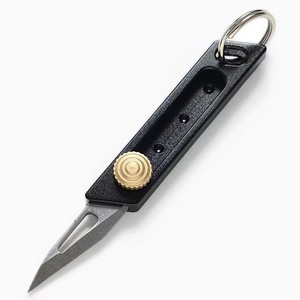 Aluminum Alloy Pocket Knife 66mm Length Smooth <b>Edge</b> Compact Design Utility Knife With Keychain Push Button - Product Image 3