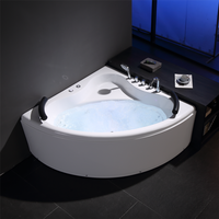 Baignoire de massage autoportante en acrylique au design moderne, certifiée CE, avec drain et robinet, écologique et facile à installer pour la salle de bain