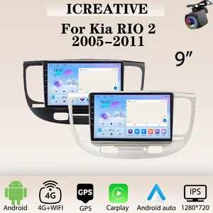 Radio de Coche Android para Kia RIO 2 2005-2011, Reproductor Multimedia Carplay, Reproductor de Video 2din, Estéreo para Auto, Unidad Principal de Audio, Navegación GPS de 9 Pulgadas - Product Image 1