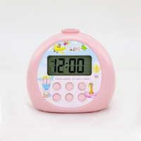 Projecteur de veilleuse RGB intelligent breveté pour enfants, avec horloge de table, réveil, minuteur et affichage numérique, en plastique, pour intérieur