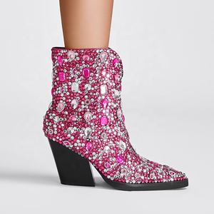 Sexy fetiche chicas Rosa cristal <span class=keywords><strong>Chelsea</strong></span> botas colores personalizados botines invierno 2023 botas tácticas - Product Image 2
