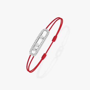 Bracelet Messikars en acier inoxydable réglable avec zircon dynamique plaqué or et breloque colorée porte-bonheur pour femme - Product Image 2