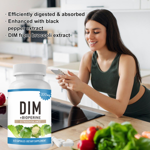 ジュロン供給OEM/ODM/OBMビーガンDIMカプセルホルモンバランスホルモンにきびサポート抗酸化DIMサプリメント60カプセル - Product Image 3