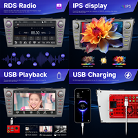 Radio para Auto BQCC de 9 Pulgadas con Pantalla Táctil IPS Android, Reproductor Multimedia MP5 con Carplay, FM, AM, RDS, Bluetooth, Estéreo para Toyota Camry (2006-2011)