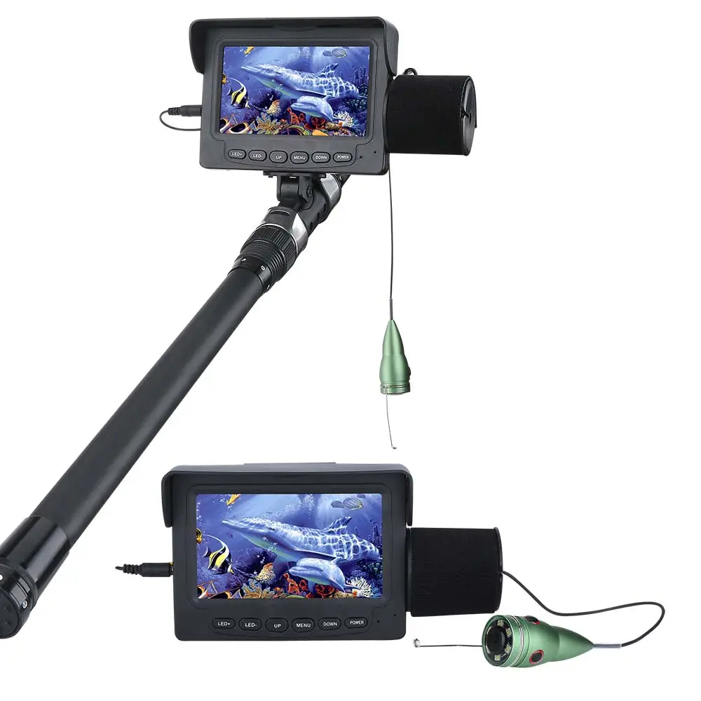 15M 1200TVL Fish Finder Underwater Fishing Camera 4.3 inch Monitor 6PCS 6W IR LED Night Vision Camera For Fishing