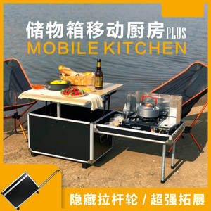Plegable pequeña mesa de camping al aire libre plegable cocina móvil para barbacoa - Product Image 5