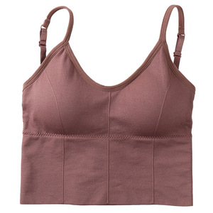 Soutiens-<span class=keywords><strong>gorge</strong></span> sans manches push-up rembourrés pour filles, style streetwear très tendance, sexy, personnalisables, unis, pour le <span class=keywords><strong>sport</strong></span>, et soutiens-<span class=keywords><strong>gorge</strong></span> nude push-up sexy pour femmes matures - Product Image 3