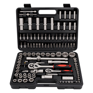 108 Piece Automotive Repair Tool Kit 1/2 In Socket Set Chromium Vanadium Steel Hard Case for Car Home Mechanical Repair - Product Image 2