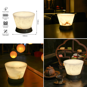 Tây Ban Nha Alabaster bảng đèn hiện đại cổ bảng đèn với LED có thể sạc lại trang trí đèn bàn đèn ngủ bảng ánh sáng đèn - Product Image 2