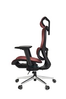 Chaise pivotante de bureau moderne Guangdong Foshan avec pieds croisés en maille ergonomique tissu pivotant haut dossier moyen directeur exécutif
