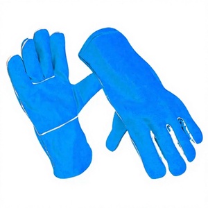 Guantes de cuero de seguridad JNM resistentes de cuero de vaca dividido de seguridad industrial resistentes a chispas para trabajos de soldadura hechos de alta calidad - Product Image 1