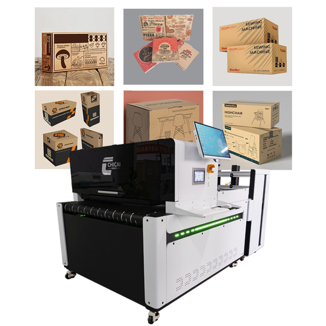 Chicai Digital Single Pass Inkjet Printer Machine Full-Automatic High-Speed 40m/min Multifunctional for Cardboard Box Papers Bag