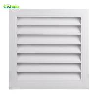 Diffuseur linéaire carré invisible avec grille d'aération dissimulée en aluminium et plastique, lames réglables pour système de climatisation de plafond moderne