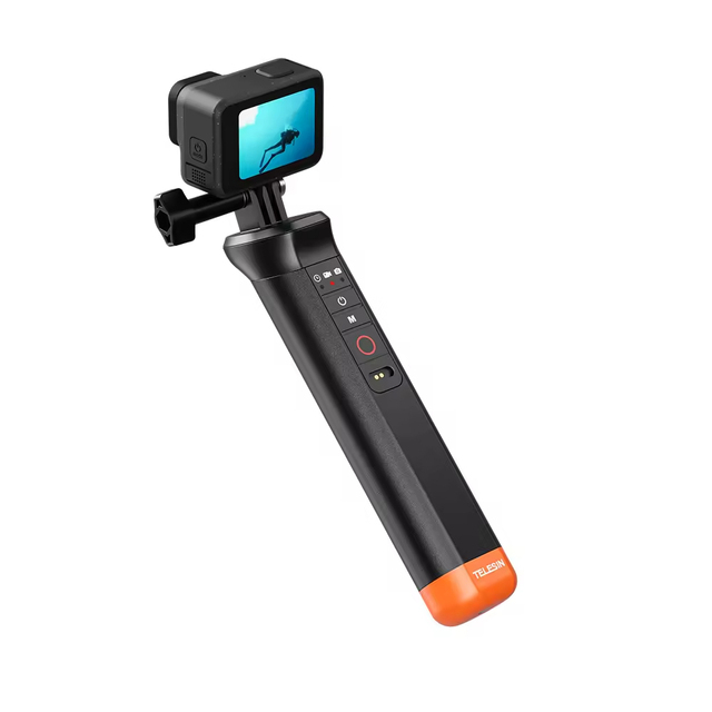 Action Camera Accessories for Go Pro 13/12/11/10/9 Portable Underwater with Remote Control Floating Hand Grip Mount