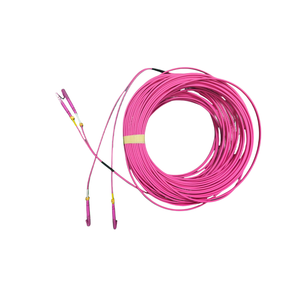 LWL multimodo Flat Twin Duplex Patch Kabel Breakout Patchkabel OM4 MM Erika Violett 1M LSZH 3x5mm G50 125um 5m 10M - Product Image 5