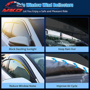 Viseras de Ventana Acrílicas Estilo Delgado para Audi A3 S3 RS3 Sedán 2013-2019, Deflector de Viento de 4 Piezas, Accesorios Exteriores para Automóviles - Product Image 6