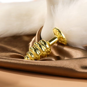 Металлическая анальная пробка Beixiu Gold Diamond, размер S, секс-игрушка для мужчин и женщин из Сычуани - Product Image 2