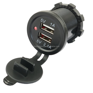 BROSintl <b>12V</b> 24V Dual USB 5V 3.1A USB <b>Car</b> Charger <b>Socket</b> for <b>Car</b> Bus Boat Marine RV - Product Image 1