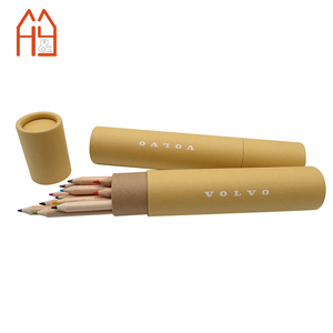 Ensemble de crayons de couleur personnalisés de 12 pièces dans un tube en <span class=keywords><strong>papier</strong></span>, ensemble de papeterie crayons de couleur pour cadeau promotionnel - Product Image 3
